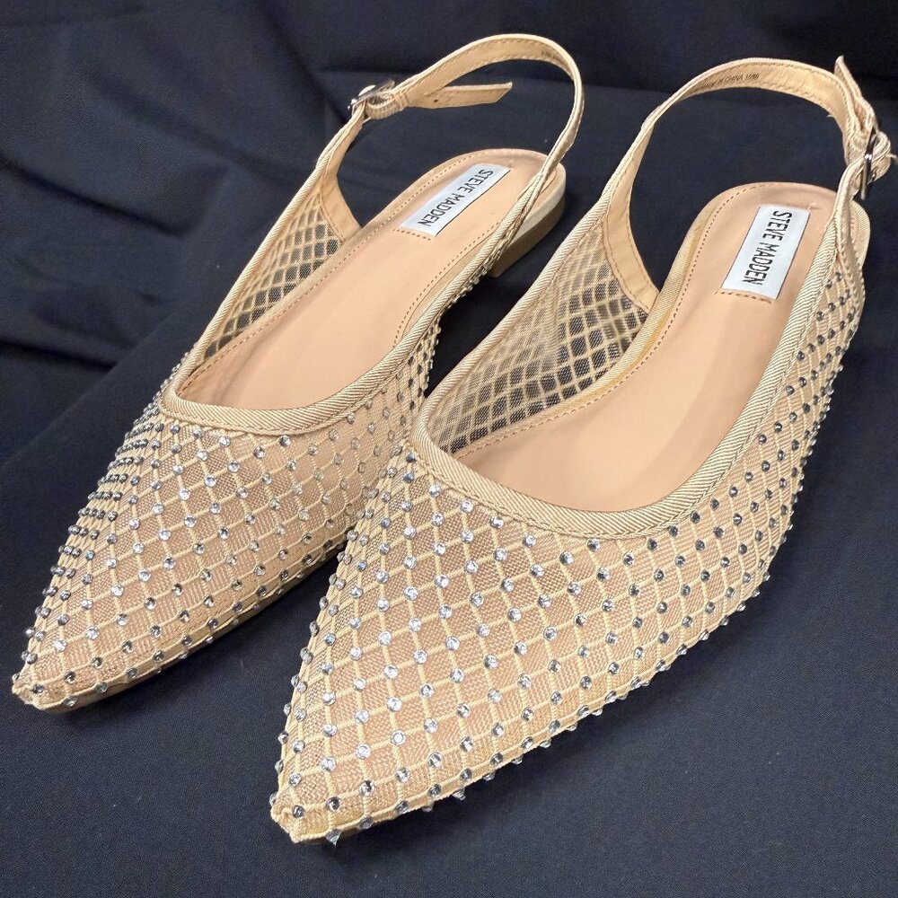 Steve Madden Rhinestone Slingback Flats | Size 7.5 | NWT